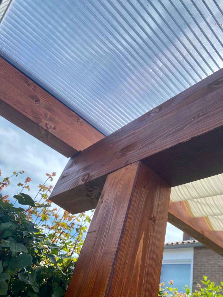 Terrassendach Komplettset Holz - Komplettset Holz - 5000 x 3220 mm | Perfectum GmbH